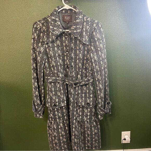 BO.BO gray white button pea coat size P - Picture 6 of 6